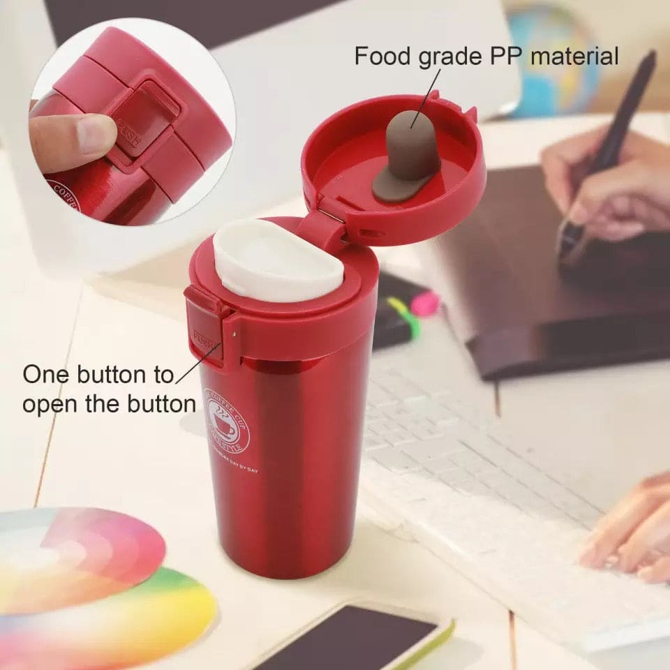 380ml Stainless Steel Travel Coffee Thermos, Insulated Travel Thermos, Water Bottle Tumbler, Portable Car Thermo Vacuum Flasks, Tea Water Bottle 380ml Stainless Steel Travel Coffee Thermos, Insulated Travel Thermos, Water Bottle Tumbler, Portable Car Thermo Vacuum Flasks, Tea Water Bottle